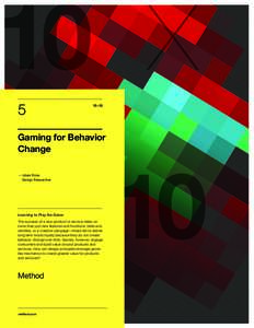 5  10x10 Gaming for Behavior Change