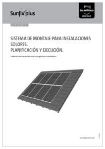 Instrucciones de montaje  Sistema de montaje para instalaciones Solores. Planificación y ejecución.