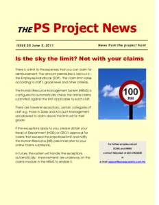 THE  PS Project News ISSUE 20 June 3, 2011