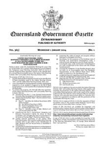 [1]  Queensland Government Gazette Extraordinary Vol. 365]