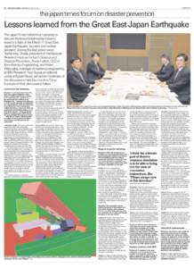 10  The Japan Times  Thursday, May 31, 2012   第３種郵便物認可 the japan times forum on disaster prevention