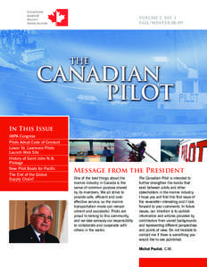 VOLUME 1, NO. 1 FALL/WINTER[removed]In This Issue IMPA Congress Pilots Adopt Code of Conduct