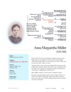 Anna Margaretha Müller[removed]Spouse: William Schwartz[removed]Children: Rudolph Schwartz Sr[removed]