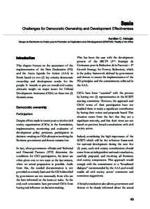 Benin  Challenges for Democratic Ownership and Development Effectiveness Aurélien C. Atidegla Groupe de Recherche et d’Action pour la Promotion de l’Agriculture et du Développement (GRAPAD) / Reality of Aid Africa