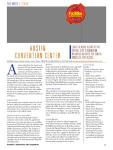 The West / texas  Austin Convention Center  LOCATED IN THE HEART OF THE