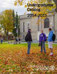 Undergraduate Catalog[removed] The College of Idaho Undergraduate Catalog