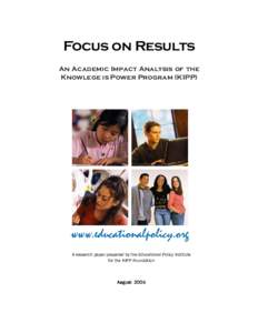 Education in the United States / Charter school / New Orleans Public Schools / Achievement gap in the United States / Normal curve equivalent / Racial achievement gap in the United States / Education / Education reform / Knowledge Is Power Program