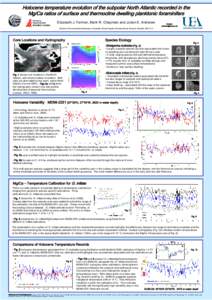 Diatom and drift ice records of the 8.2 kyr event in the  sub-polar North Atlantic  Katie Miller1, Mark Chapman1, Julian Andrews1, Nalân Koç2 1) School of Environmental Sciences, University of East Anglia (UEA), Norwic