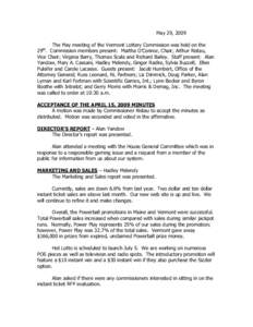 Monopolies / Multi-State Lottery Association / Intralot / Vermont Lottery / Colorado Lottery / Powerball / Missouri Lottery / Hot Lotto / Tri-State Lottery / Gambling / Games / State governments of the United States