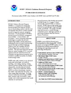 Geography of the United States / National Institute for Undersea Science and Technology / Water / Oceanography / Mid-Atlantic Bight / Nationwide Urban Runoff Program / Coral reef / Coral / Sustainable fishery / National Oceanic and Atmospheric Administration / Physical geography / Fisheries