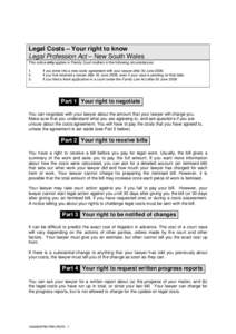 Microsoft Word - Fact Sheet - LegalCosts - Your Right to Know.doc
