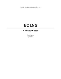 North Coast of British Columbia / Liquefied natural gas / Shale gas / Hydraulic fracturing / Energy / Geography of Canada / British Columbia / Fuel gas / Natural gas / Kitimat /  British Columbia