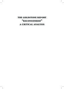 the goldstone report “reconsidered” a critical analysis