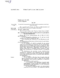 United States Code / Electronic engineering / Electronics / National Information Infrastructure Protection Act / Article One of the Constitution of Georgia / Telephony / Caller ID / Telecommunications