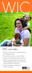 Family / Behavior / Human behavior / Breastfeeding / Personal life / Pregnancy / Mother / California WIC Program / Pregnant Women Support Act / United States Department of Agriculture / Federal assistance in the United States / WIC