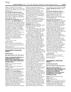 Federal Register / Vol. 77, No[removed]Thursday, October 25, [removed]Proposed Rules additive regulations be amended to provide for the safe use of synthetic iron oxide as a color additive in or on cooked meat products. FOR