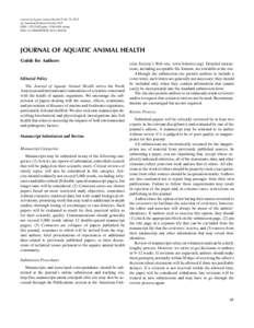 Journal of Aquatic Animal Health 27:65–70, 2015 c American Fisheries Society 2015  ISSN: printonline DOI: 