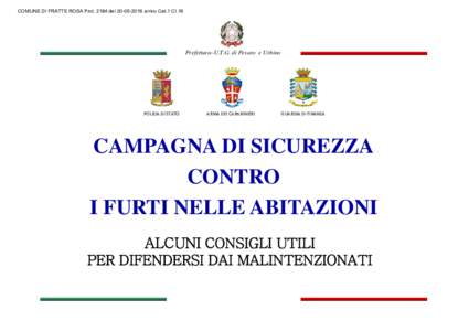 COMUNE DI FRATTE ROSA Protdelarrivo Cat.1 Cl.16  Prefettura–U.T.G. di Pesaro e Urbino POLIZIA DI STATO