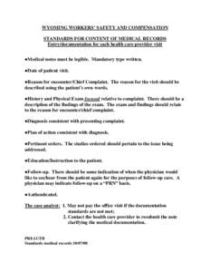 Microsoft Word - STANDARDS FOR CONTENT OF MEDICAL RECORDS.doc