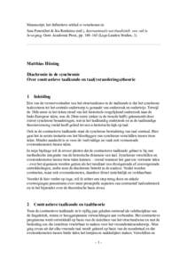 Manuscript; het definitieve artikel is verschenen in: Jane Fenoulhet & Jan Renkema (red.), Internationale neerlandistiek: een vak in beweging. Gent: Academia Press, pp. 149–165 (Lage Landen Studies, 1). Matthias Hünin