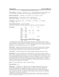 β–Fe3+ O(OH, Cl)  Akagan´