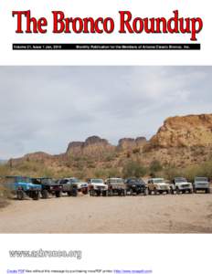 Volume 21, Issue 1 Jan, 2010  Monthly Publication for the Members of Arizona Classic Bronco, Inc. 1 Create PDF files without this message by purchasing novaPDF printer (http://www.novapdf.com)