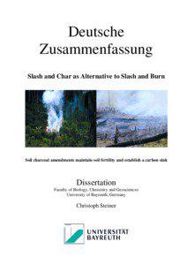 Deutsche Zusammenfassung Slash and Char as Alternative to Slash and Burn