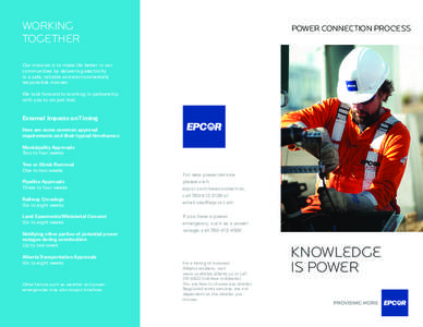 EPCOR Power Connection Process