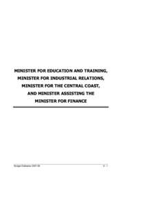 Financial statements / Cash flow / Operating cash flow / Balance sheet / Minister for School Education /  Early Childhood and Youth / Budget / Cash flow statement / Net asset value / Income statement / Accountancy / Finance / Business