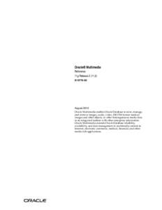 Software / Database management systems / Data modeling / Cross-platform software / Oracle Database / SQL / Image file formats / Oracle Corporation / Database / Computing / Relational database management systems / Data management