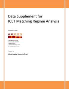 Microsoft Word - Data Supplement for ICET Matching Regime Analysis Report