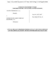 Case: 1:10-cv[removed]Document #: 147 Filed: [removed]Page 1 of 16 PageID #:4938  UNITED STATES DISTRICT COURT NORTHERN DISTRICT OF ILLINOIS, EASTERN DIVISION STATE OF MICHIGAN, et al., Plaintiffs,