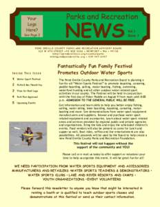 Parks and Recreation  Newsletter Parks and Recreation Your