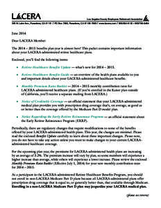 2014 Annual Health Care Letter