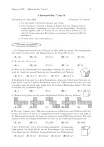 1  K¨anguru 2006 — Klassenstufen 7 und 8 Klassenstufen 7 und 8 Donnerstag, 16. M¨arz 2006