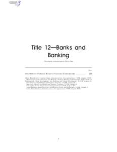 Title 12—Banks and Banking (This book contains parts 220 to 299) Part