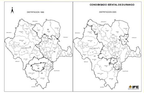 CONDENSADO ESTATAL DE DURANGO DISTRITACION 2005