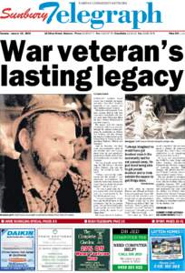Telegraph War veteran’s lasting legacy FAIRFAX COMMUNITY NETWORK  www.fcnonline.com.au