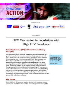 HPV Vaccination in Populations with High HIV Prevalence