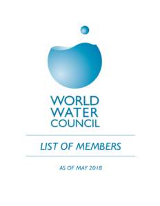 LIST OF MEMBERS AS OF MAY 2018 Absheron Water Canal Department Absheron WC Azerbaijan