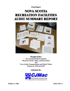 Final Report  NOVA SCOTIA RECREATION FACILITIES AUDIT SUMMARY REPORT