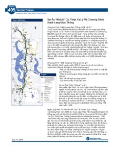 Dự Án “Nickel” Cải Thiện Xa Lộ Và Chương Trình Hành Lang Giao Thông The I-405 Plan MILL CREEK