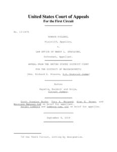 United States Court of Appeals For the First Circuit No[removed]ROBBIE POLLARD, Plaintiff, Appellee, v.