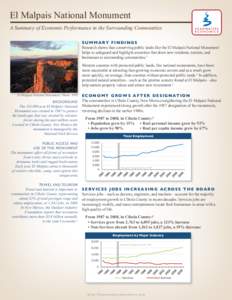 El Malpais National Monument A Summary of Economic Performance in the Surrounding Communities S u m m a ry F i n d i n g s Research shows that conserving public lands like the El Malpais National Monument helps to safegu