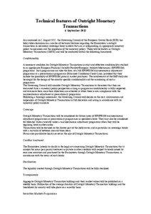 Technical features of Outright Monetary Transactions 6 September 2012