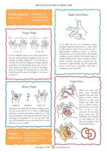 VINCULUM VOLUME 45 TERM[removed]MathSnacks Finger Food  by Marty Ross,