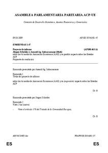 ASAMBLEA PARLAMENTARIA PARITARIA ACP-UE Comisión de Desarrollo Económico, Asuntos Financieros y Comerciales[removed]AP100.507/AM1-47