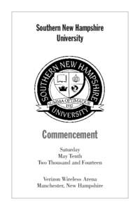 Southern New Hampshire University Commencement Saturday May Tenth