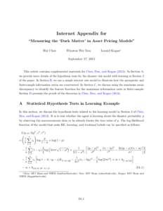 Internet Appendix for “Measuring the ‘Dark Matter’ in Asset Pricing Models” Hui Chen Winston Wei Dou