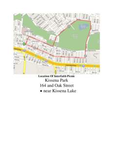 Location Of Interfaith Picnic  Kissena Park 164 and Oak Street  near Kissena Lake